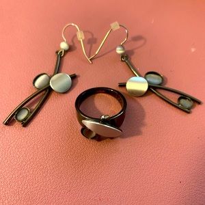 Ring and earrings set